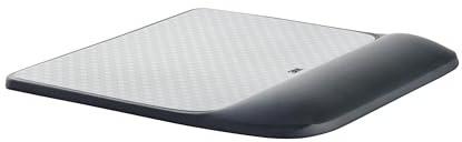 3M Präzises Mauspad mit Gel-Handgelenkauflage, beruhigender 3M-Gel-Technologie und seidenmatter Bezug für ganztägigen Komfort, optische Maus Leistung und batteriesparendes Design (MW85B), 8.4 x 8.8