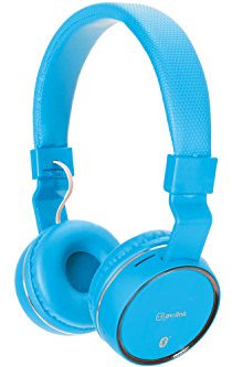 AV:Link Wireless Bluetooth® Headphones-Hands free calls, FM radio and SD card slot, Noise cancelling-Blue