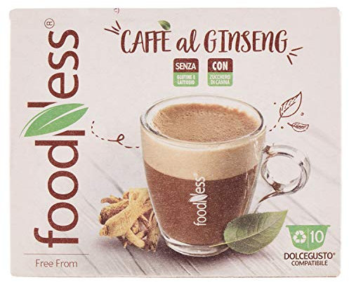 Foodness Dolcegusto compatible Ginseng Coffee Capsule - 5 paquetes de 10 cápsulas [Tot. 50 cápsulas]