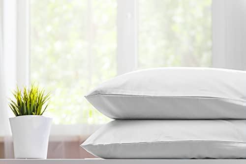 Burrito Blanco Funda de Almohada de Hostelería H12 | 100% Algodón | Funda de Almohada Cama 180-200 | Color Blanco