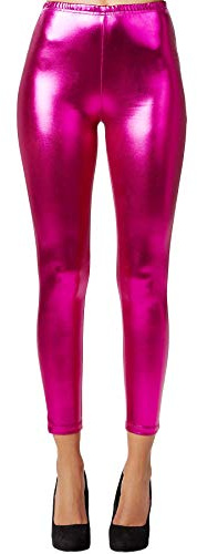 dressforfun Metallic Leggings Damen, glänzende Hosen Damen, High Waist Hose Damen, Glitzer Hose, Leggins Wet Look, Mode, Mermaid Kostüm, Karnevalskostüm Damen, Fasching, Karneval Kostüm