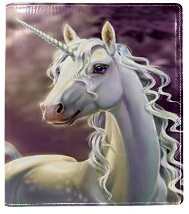 EZIOLY Einhorn-Pferd, dehnbar, passend für die meisten Hardcover-Lehrbücher bis zu 22,1 x 16 cm, selbstklebend, Stoff für Schulbücher, waschbar und wiederverwendbar