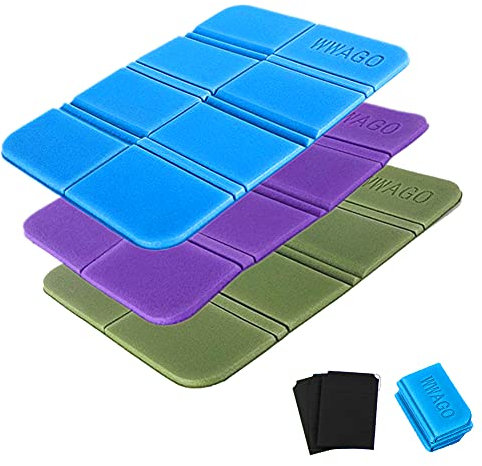 Zhongtou 3 Stück Faltbares Sitzkissen Wetterfest Outdoor Thermo Sitzunterlage Isolierend Sitzmatte für Wandern Camping Hiking Jagd Picknick Unterwegs mit Wasserabweisend Beutel