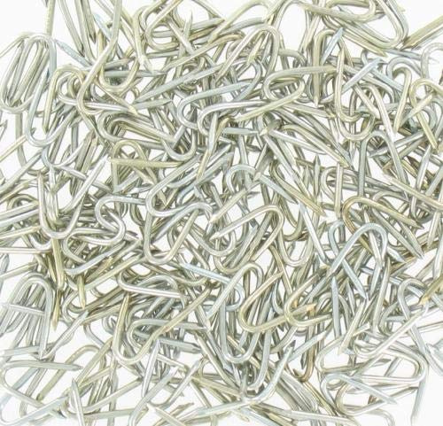 Garmix Krampen Stahlkrampen U-Typ, U-Nägel, Krampen zur Befestigung von Zäunen Maschendrahtzaun Draht Sichtschutz Verzinkt (20x2.00mm 100 Stück)