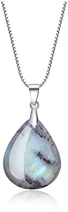 COAI Damen 925s Halskette aus Edelsteine Träne der Engel Anhänger