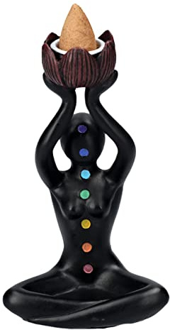 Pacific Giftware Chakra Figur Rückfluss Räuchergefäß | Backflow Wasserfall Räucherhalter Statue
