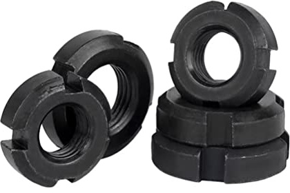 FEEIMOL M18x1.5mm Rundmuttern mit Schlitzen, Karbonstahl 4-Schlitz-Schlüsselmutter für Rollenlager, Pumpenventil (5 Stück)