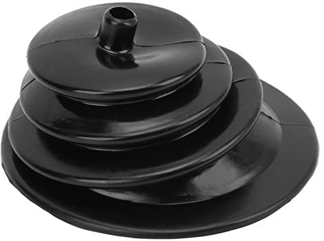 Piastra di Avvio del Cambio Gomma Metallo Leva del Freno a Mano Leva del Cambio Kit Piastra di Avvio Antipolvere Gomma Nera Rotonda 5.250 Pollici / 13,3 Cm Universale