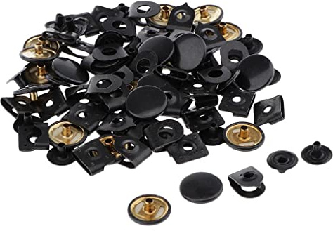 rockible 20 Juegos de Ganchos de Costura, Cierres de Ojos, Hebillas para Reparación de Faldas de Pantalones, Negro