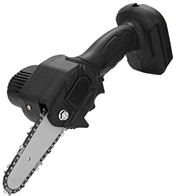 HUIOP 21V Lithium Battery(Two) Portable Electric Pruning Saw Rechargeable Small Electric Saws Woodworking One-Handed Electric Saw Garden Logging Brushed Electric Chain Saw