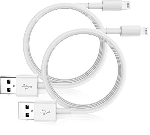Câble Lightning [Certifié MFi] 1M Lot de 2 - Chargeur iPhone USB Charge Rapide pour Apple 14/13/12/11/X/XS/XR/8