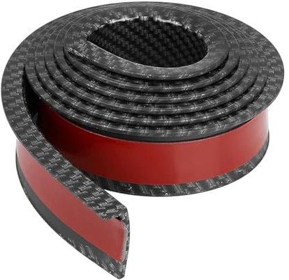 1pcs 4.93Ft Car Wheel Arch Trim,Fender Flares Arches Wing Expander Anti-Collision Strip for Pickup SUV Fender Flare Edge Trim (3.8CM,Black)