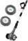 NETTA Cordless Weed Sweeper Pavement Cleaner Clears Drives Patios and Paving of Weeds Moss and Dirt, 2 Brushes Included