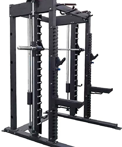 GaRcan Indoor-Smith-Maschine, Multifunktions-Combiner-Bankdrücken-Rack, Gewichtheben, Langhantel-Smith-Squat-Maschine
