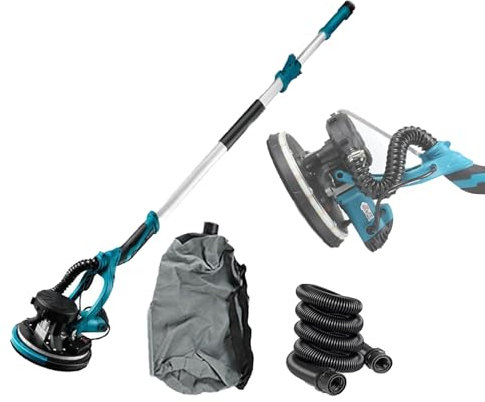 1800W Drywall Sander, Electric Wall Sander, Double Deck LED Lights Drywall Sander, Max Speed 2100 RPM, 5 Variable Speed, for Ceiling and Wall