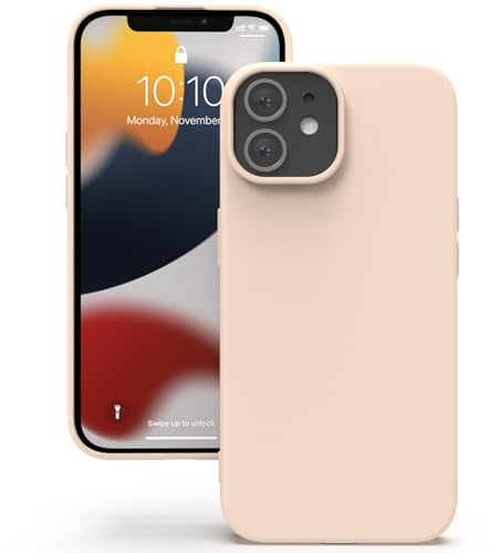 YATWIN Cover per iPhone 12 Mini, Custodia in Silicone Morbido con Tagli di Precisione per Fotocamera, Design Ultra Sottile, Protezione 360° con Bordi Rialzati, ‌Rosa Chiaro‌