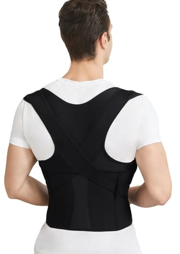 CCYOJinChen, Haltungskorrektur für Frauen und Männer, voll verstellbare Rückenstütze, bequem und atmungsaktiv, bietet Linderung von Schmerzen im Nacken, Schultern (Rosa, XXL)