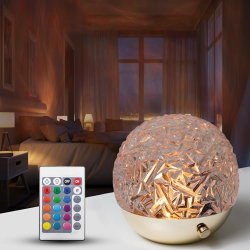 VIBEX Aurore Projecteur Ciel Etoile,Plafond Projecteur Rechargeable Etoile,16 Couleurs Lampe Projecteur Galaxie, Avec Télécommande,Vague Océanique,Veilleuse Enfant LED,Veilleuse,Lampe de chevet