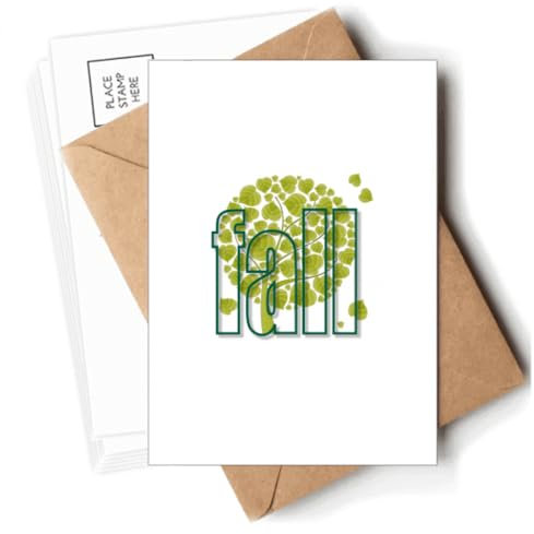 Cartes postales vierges d'automne à feuilles caduques Motif arbres amoureux