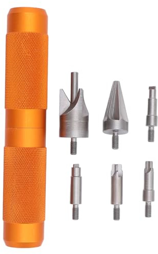 Utensile Multiuso per la Preparazione delle Custodie, Smussatore Interno e Sbavatore Esterno, Detergenti per Tasche di Alesatori per la Rimozione delle Crimpature,
