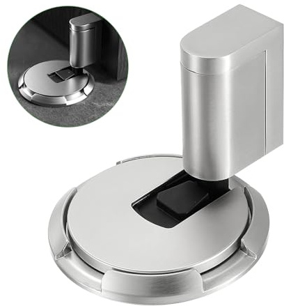 GEEKHOM Türstopper Boden Kleben - Magnetisch Door Stopper Türstopper Schwer Ohne Bohren Türkeil Selbstklebend Mechanischer Bodentürstopper Türfeststeller Magnet Türklinkenpuffer Für Tür Floor Wand