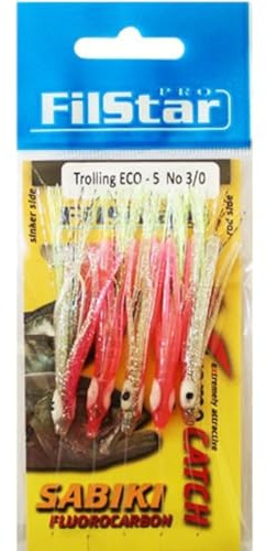 PRO FILSTAR Sabiki Octopus Rig - 5 Angelhaken N3/0 - Makrele & Hering Köder
