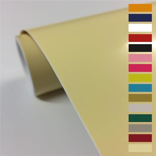 vgoltd Adhesivos para muebles con brillo, envoltura de vinilo autoadhesiva, papel de contacto adhesivo en rollo para cocina, encimera, armarios, armarios y sobremesas (Crema, 60 x 200 cm)