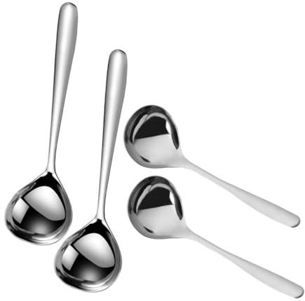 OFFSCH 4piezas Cucharones Para Sopa Acero Inoxidable Para Controlar Porciones y Salsas Para Cocinar Sopas y Guisos
