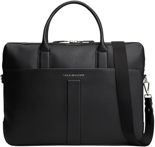 TOMMY HILFIGER Herren TH RELAXED COMPUTER BAG AM0AM13655 Computertasche, Schwarz, Einheitsgröße, Schwarz (Schwarz), One Size