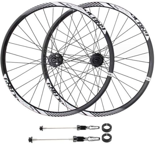 NZVZGKTNTW Rennrad Laufradsatz 26/27,5/29 Zoll MTB-Fahrrad-Radsatz, Schnellspanner/Steckachse, Dual-Use, 32 Löcher, Fahrradnabe Vorne 2 Hinten 4 Lager, Doppelwandfelgen, Radsatz(Black,29inch)