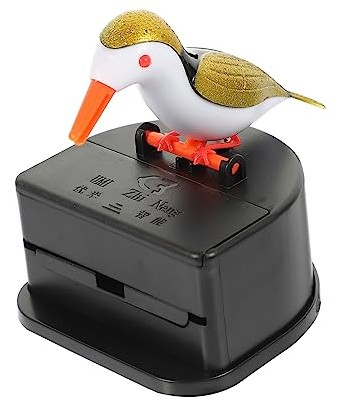 IMIKEYA Kreativer Zahnstocherhalter Aus Kunststoff Pressmechanismus Vogel Design Für Esszimmer Kleiner Automatischer Zahnstocherspender Mit Abnehmbarem Deckel Und Großer Kapazität