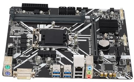 Tosuny B360M D2VX SI Motherboard, M ATX DDR4 Desktop Computer Motherboard mit DVI Ausgabe und Gigabit Netzwerkkarte für LGA 1151 Core I7 I5 I3 Celeron CPU Prozessoren