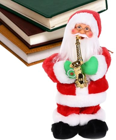 Weihnachtsmann-Puppe – Vertrauenswürdiges Festliches Spielzeug, Weihnachtspuppe, Bewegliche Figur Mit Musik, Beute Schüttelnder Weihnachtsmann Im Kreis | Für Kinder, Familie, Männer, Erwachsene, Zuhau