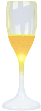 Penlimly Tasses lumineuses, tasses LED,Coupes à champagne lumineuses de 120 ml - Flûtes à Champagne, verres à boire, verres activés par liquide pour anniversaire, noël, Halloween