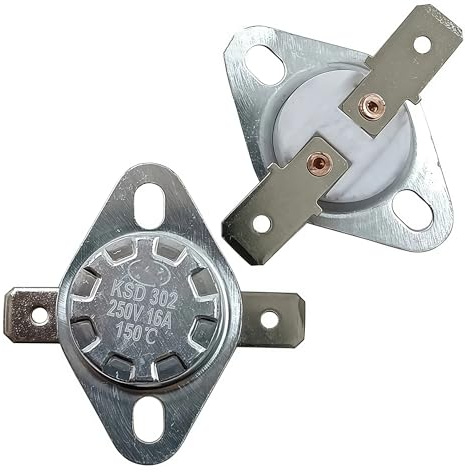10 Stück KSD302 16A 250V 40-200 Grad Keramik KSD301 Normalerweise geschlossener Temperaturschalter Thermostatzubehör(75C)