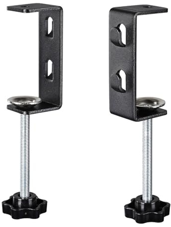 Hkfgdjdl 2Pcs Morsetto per la lavorazione del legno C Morsetto da tavolo in ferro Supporto a clip a forma di C Altezza regolabile Installazione rapida