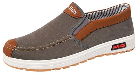Mocassini da uomo in pelle scamosciata, loafer estivi piatti per il tempo libero, scarpe sportive in tela, scarpe sportive casual, sneaker comode, suola morbida, scarpe in tessuto, scarpe da passeggio