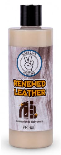 Hidratador Cuero Coche 500 ml, Crema Acondicionadora para Asientos y Tapicería de Piel, Tratamiento Interior Auto y Moto