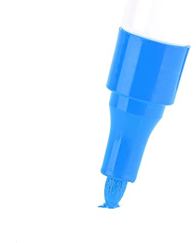 Alomejor Bolígrafo de Pintura para Neumáticos, Bolígrafo de Pintura para Automóviles de Plástico Azul, de Marca Impermeable de Secado Rápido para Caucho, Metal, Vidrio y Plástico, para Automóviles,