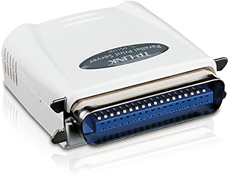 TP-Link TL-PS-110P Print Server Fast Ethernet con Porta Parallela, Bianco
