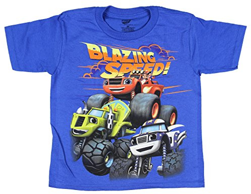 Nickelodeon boys Blaze and the Monster Machines Short Sleeve Tee fashion t shirts, Royal, 5T US