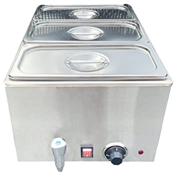 Commercial Bain Marie 3 Pot, Electric Food Warmer GN 1/3, Buffet Catering | 3 x GN 1/3 pans, electric water bath, adjustable temperature, stainless steel, perfect for buffets, hotels, catering events