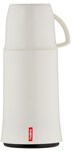 Helios Elegance Thermoskanne Weiß 0,25 l – 6h Heiß - Hält Getränke heiß & kalt - Robustes Design Ideal für unterwegs