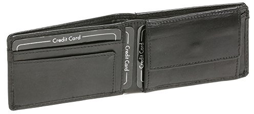 LEAS Minischeintasche mit RFID Schutz Echt-Leder, schwarz Mini-Edition