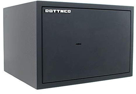 Rottner Möbeltresor S2 Powersafe 300, S-2 Zertifiziert, Doppelbartschloss, Anthrazit, BxH 445x300 mm, Befestigungsmaterial inklusive, bedingter Feuerschutz, 1 Fachboden