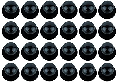 DESERMO 24er Set Kugelknöpfe für Kochjacken | Hochwertige Kochjackenknöpfe für alle Kugelknopf-Kochjacken | Profi Kochknöpfe mit großer Farbauswahl (schwarz)