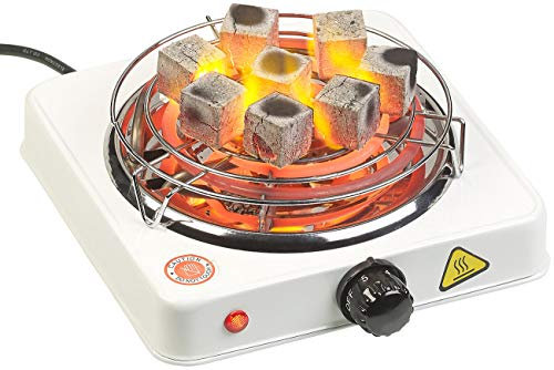 Duvence Kohleanzünder: Elektrischer Kohle-Anzünder für Shisha, mit Kohlegitter, 1.000 Watt (Shisha Grill, Kohlenanzünder, Grillplatten)