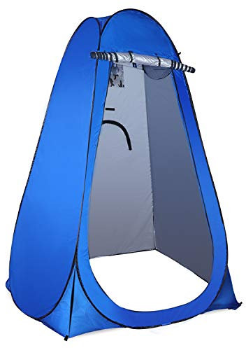 Coolty Tenda da Spiaggia, Tenda Automatica Portabile per Famiglia, Tenda per la Privacy della Doccia Pop-up con Borsa per Il Trasporto (Blu)