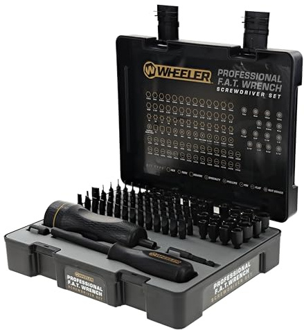 Wheeler Engineering 100-Piece Professional Fat Wrench Screwdriver Set with Durable Construction and Storage Case for Gunsmithing and Maintenance