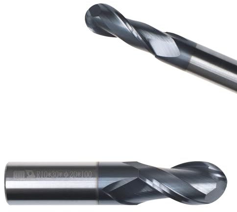 VHM Radiusfräser Kugelfräser - Ø8 / R=4 / Länge: 100mm